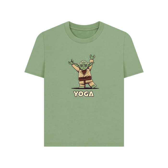 Sage Ladies Yoga T-Shirt - Yoda doing Yoga