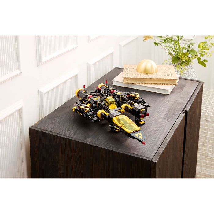 LEGO Icons 10355 Blacktron Renegade displayed on a sideboard