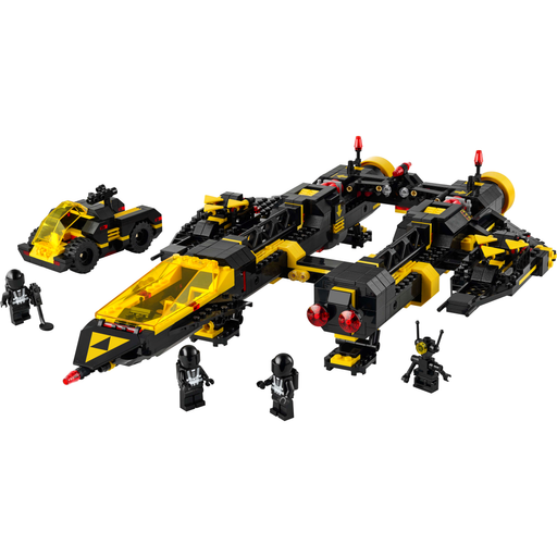 LEGO Icons 10355 Blacktron Renegade spaceship with rover, speeders, 3 Blacktron minifigures and droid