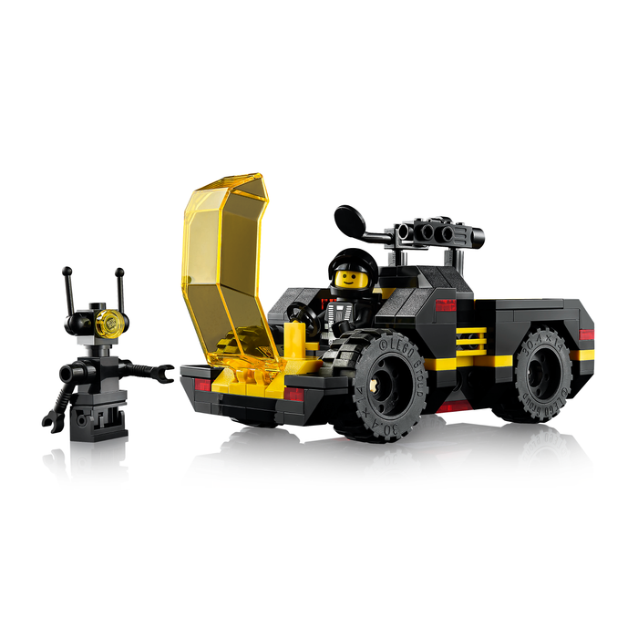 LEGO Icons 10355 Blacktron Renegade planet rover with minifigure and droid