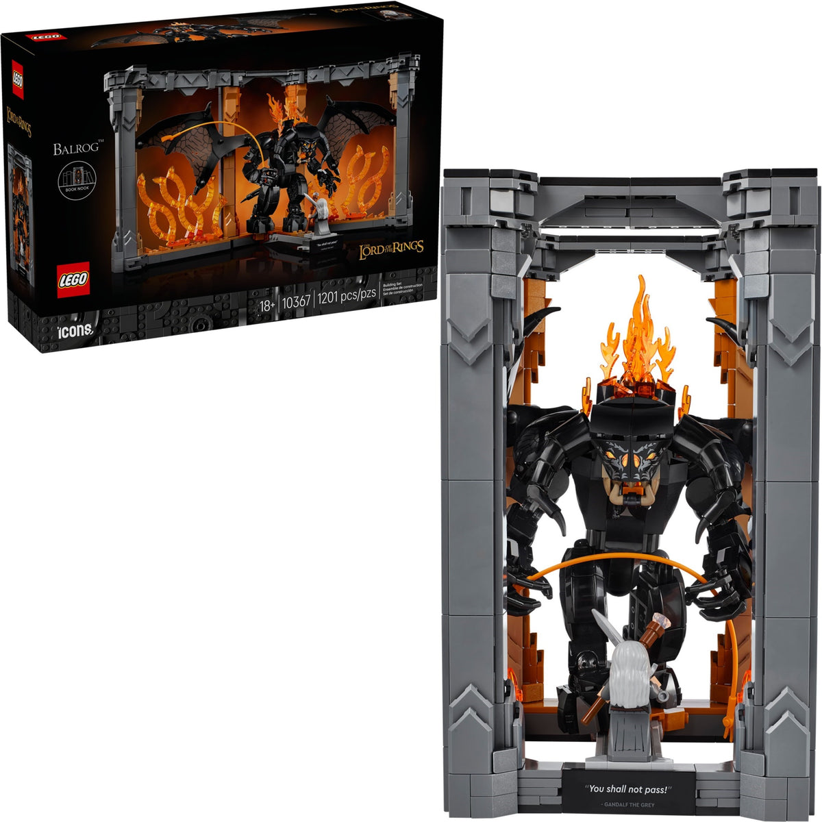 LEGO Icons 10367 The Lord of the Rings: Balrog Book Nook — Brickabrac