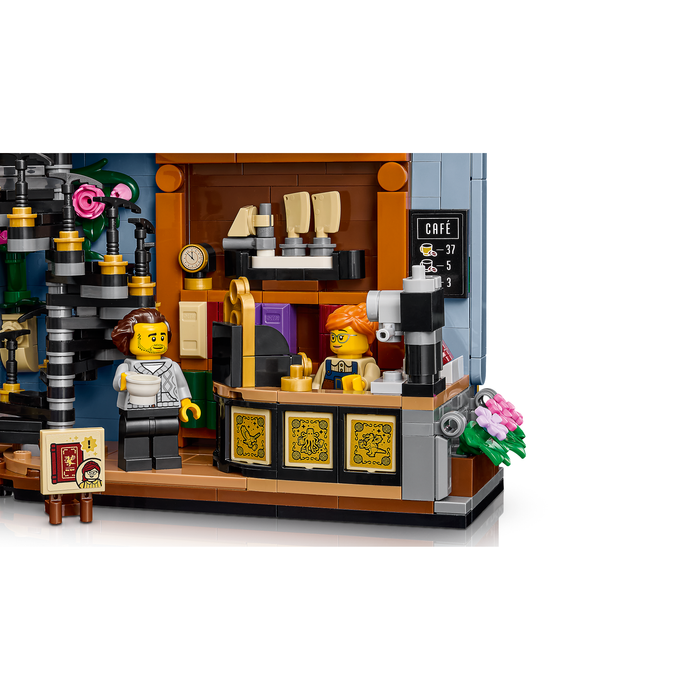 LEGO Icons 11379 Bookshop: Book Nook bookshop counter detail
