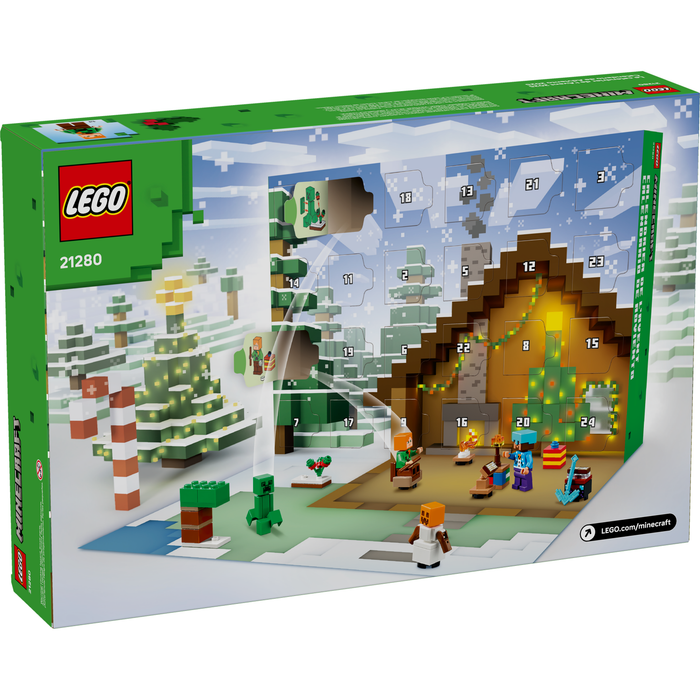 LEGO Minecraft 21280 Advent Calendar 2025 box back