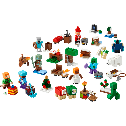 LEGO Minecraft 21280 Advent Calendar 2025 all 24 mini builds and minifigures