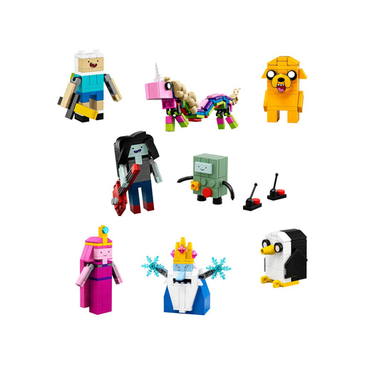 LEGO Ideas 21308 Adventure Time all 8 brick-built characters with accessories