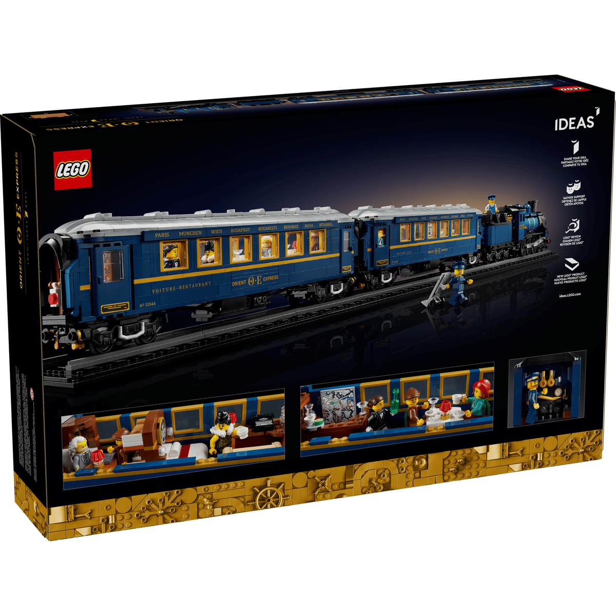 LEGO Ideas 21344 The Orient Express Train box back