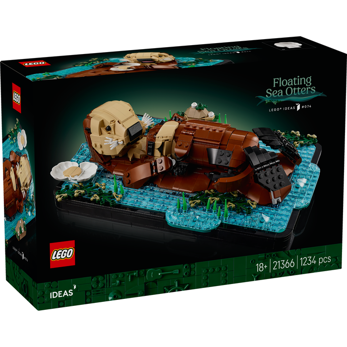 LEGO Ideas Floating Sea Otters 21366 | Adult Nature Display Set