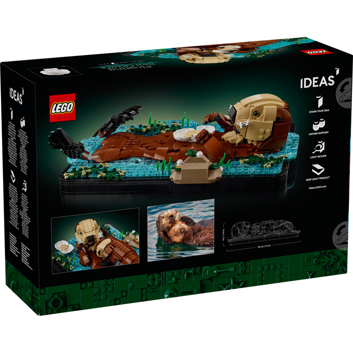 LEGO Ideas Floating Sea Otters 21366 | Adult Nature Display Set