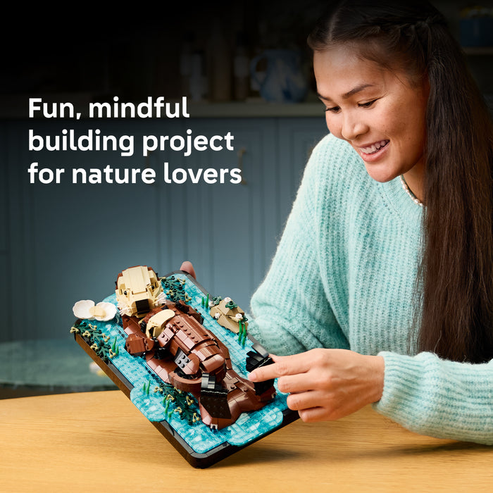 LEGO Ideas Floating Sea Otters 21366 | Adult Nature Display Set
