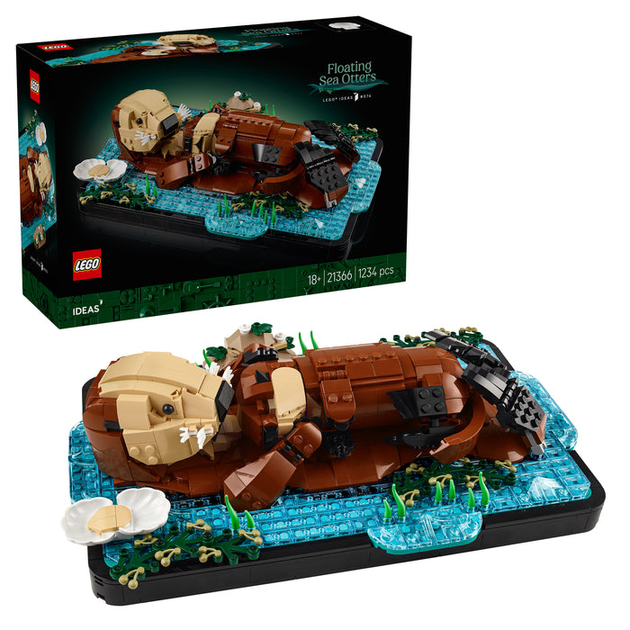 LEGO Ideas Floating Sea Otters 21366 | Adult Nature Display Set