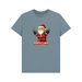 Stone Blue Santa Claws - Organic Cotton Men's Christmas Themed T-Shirt