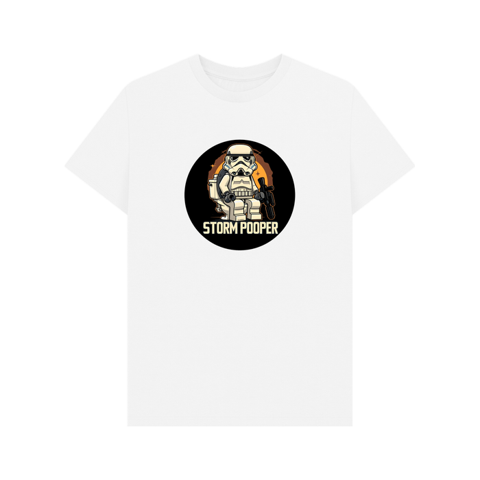 White Storm Pooper - Exclusive Design Men's Organic Cotton T-Shirt