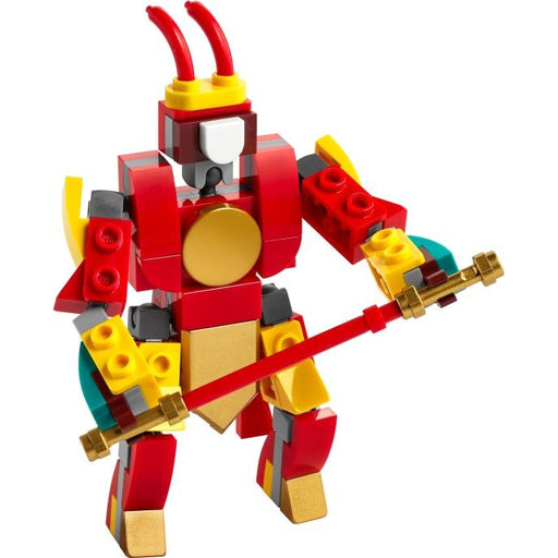 LEGO Monkie Kid 30344 Mini Monkey King Warrior Mech Polybag built mini mech with golden staff