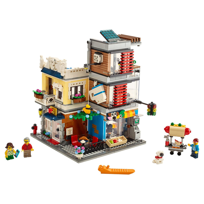 LEGO Creator 31097 Townhouse Pet Shop & Café built townhouse pet shop and café with minifigures