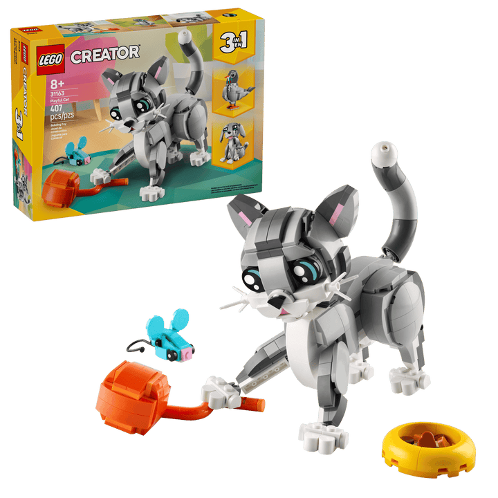 LEGO Creator 31163 Playful Cat box front with built cat
