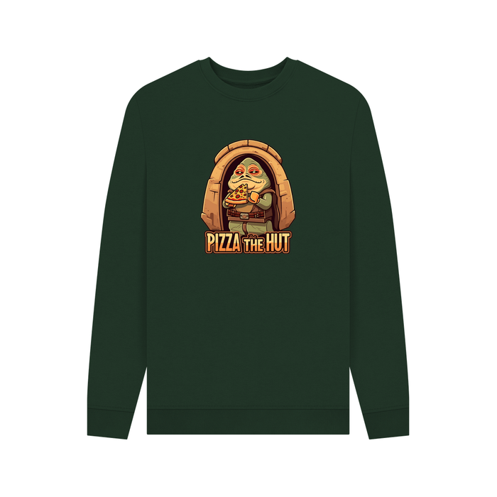 Evergreen Pizza The Hut - Exclusive Design Men's Organic Cotton Crew Neck Sweatshirt