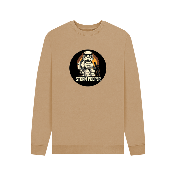 Sand Storm Pooper - Exclusive Design Men's Organic Cotton Crew Neck Sweatshirt