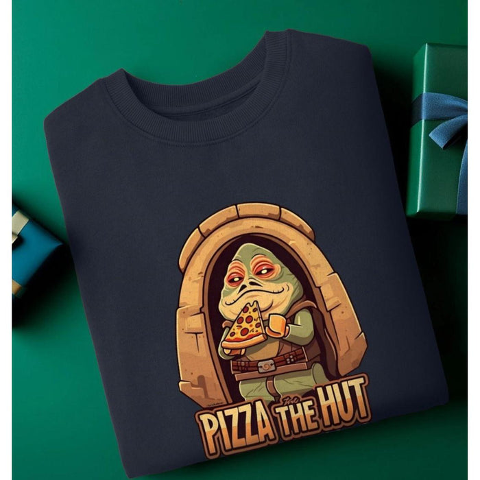 Pizza The Hut - Exclusive Design Men's Organic Cotton Crew Neck Sweatshirt