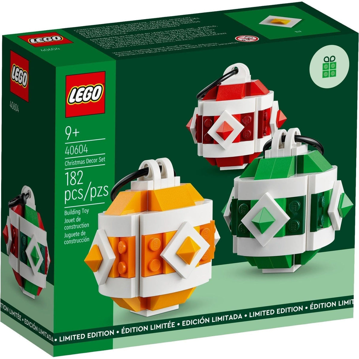 LEGO Limited Edition 40604 Christmas Bauble Decor Set — Brick-a
