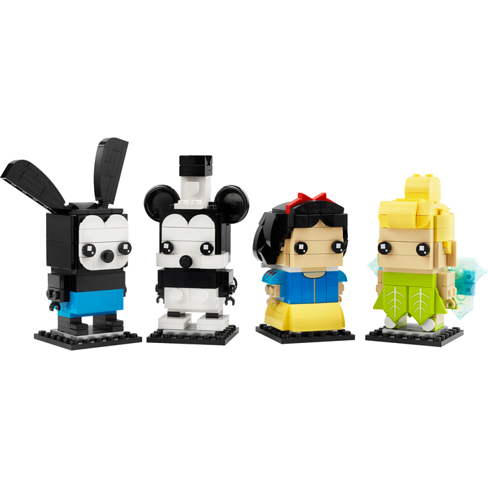 LEGO Brickheadz 40622 Disney 100th Celebration Oswald, Mickey Mouse, Snow White and Tinker Bell figures