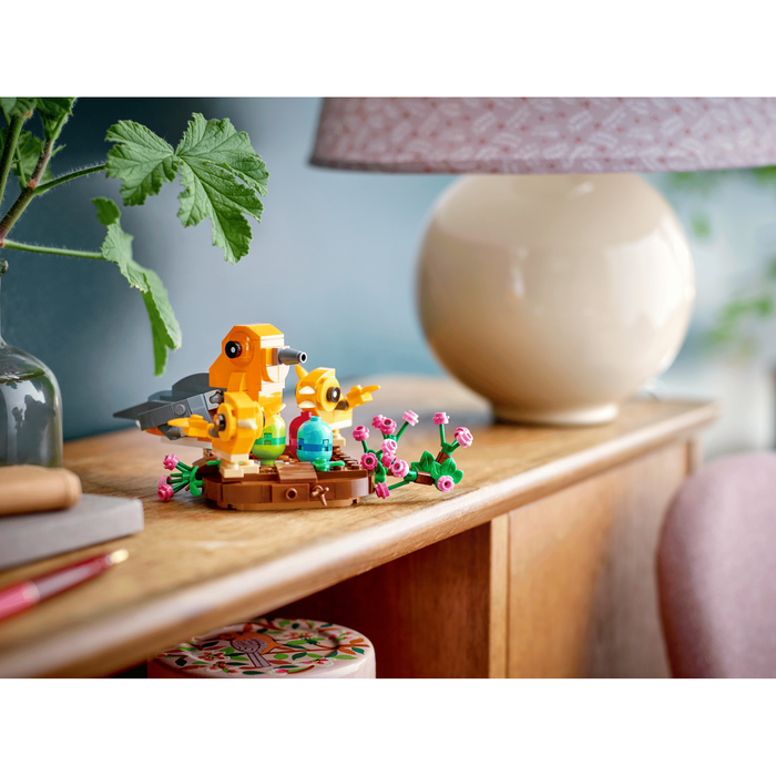 LEGO Seasonal 40639 Bird's Nest displayed on a shelf