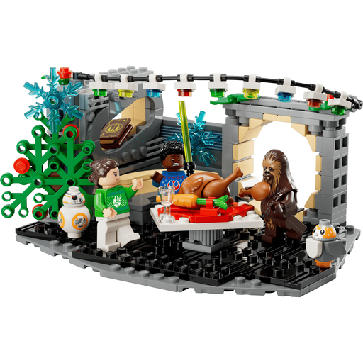 LEGO Star Wars 40658 Millennium Falcon Holiday Diorama built holiday diorama with minifigures