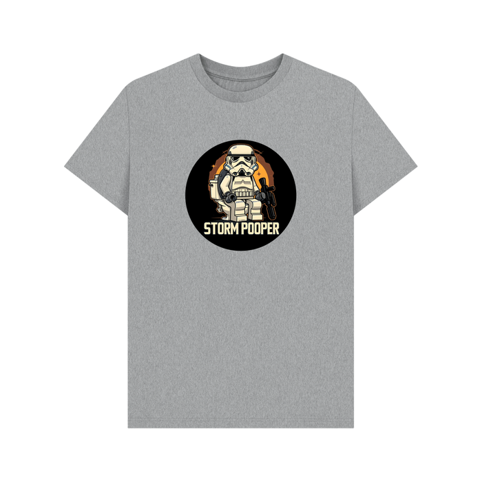 Athletic Grey Storm Pooper - Exclusive Design Men's Organic Cotton T-Shirt