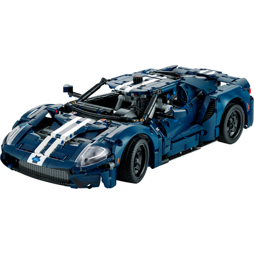 LEGO Technic 42154 2022 Ford GT built model, front three-quarter view
