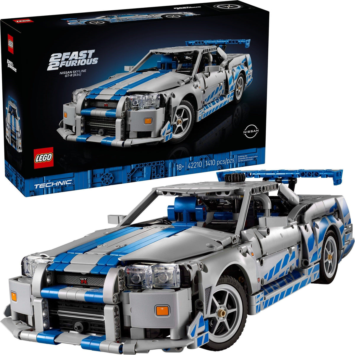 LEGO Technic 42210 2 Fast 2 Furious Nissan Skyline GT-R (R34) Car