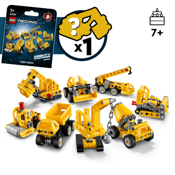 LEGO Technic 42233 Mighty Machines Series 1 - Full Set of 8