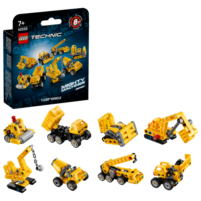 LEGO Technic 42233 Mighty Machines Series 1 - Full Set of 8