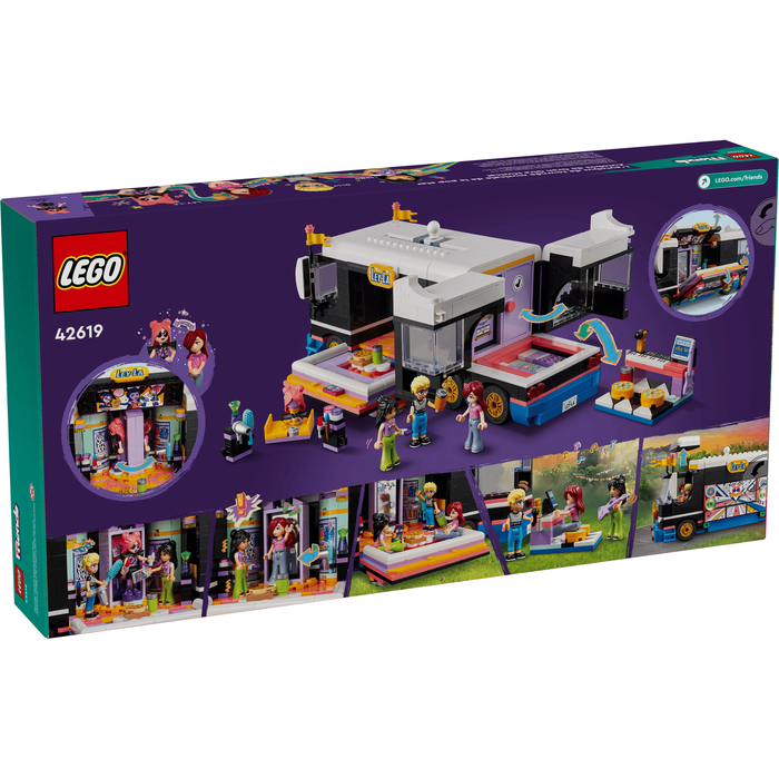 LEGO Friends 42619 Pop Star Music Tour Bus box back
