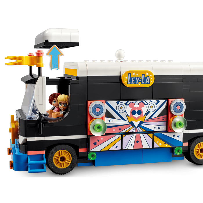 LEGO Friends 42619 Pop Star Music Tour Bus backstage detail