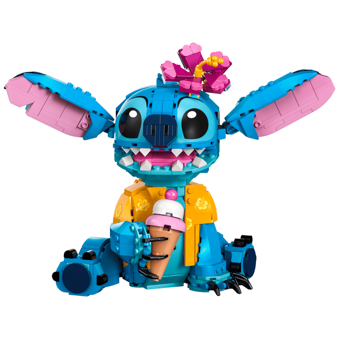 LEGO Disney 43249 Stitch built Stitch with flower and ice-cream cone