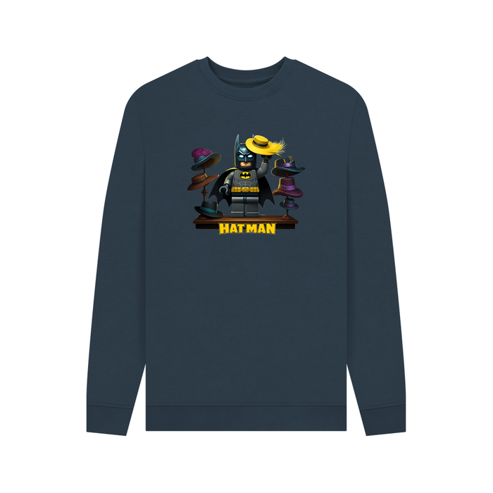 Navy Blue Hat Man - Exclusively Designed Organic Cotton Men's Sweatshirt