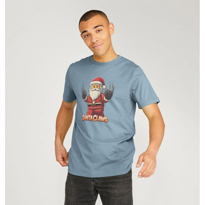 Santa Claws - Organic Cotton Men's Christmas Themed T-Shirt