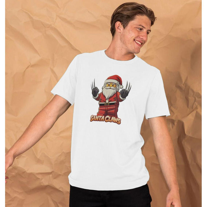 Santa Claws - Organic Cotton Men's Christmas Themed T-Shirt