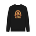 Black Pizza The Hut - Exclusive Design Men's Organic Cotton Crew Neck Sweatshirt