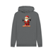 Slate Grey Santa Claws - Organic Cotton Men's Christmas Themed Hoodie