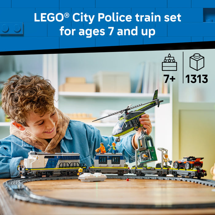 LEGO City Police Train Heist 60508 | Motorized Train Set