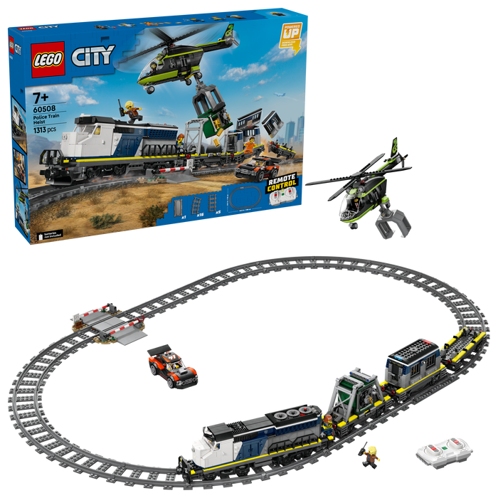 LEGO City Police Train Heist 60508 | Motorized Train Set