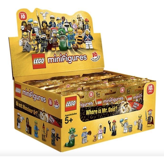 LEGO Collectable Minifigures 71001 Series 10 Full Case of 60 sealed display box of 60 packets