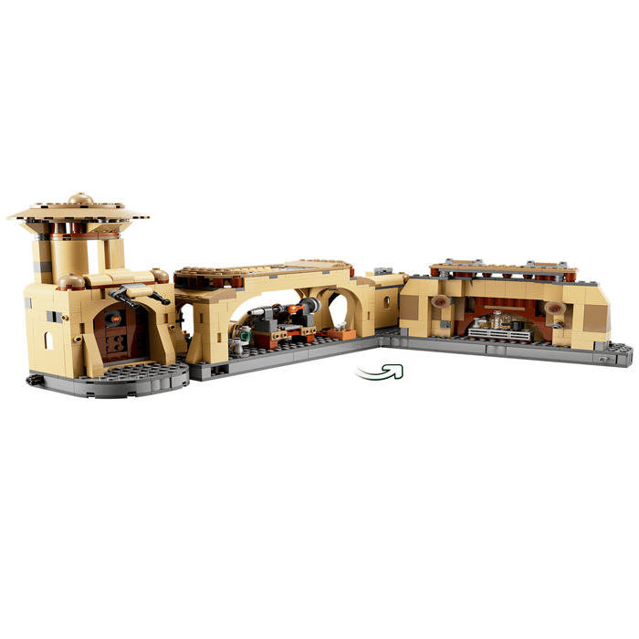 LEGO Star Wars 75326 Boba Fett's Throne Room palace folded open