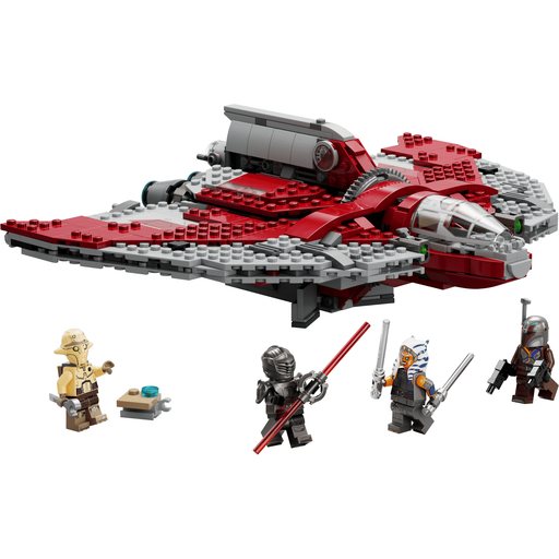 LEGO Star Wars 75362 Ahsoka Tano's T-6 Jedi Shuttle built shuttle with 4 minifigures