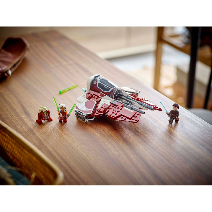 LEGO Star Wars 75401 Ahsoka's Jedi Interceptor displayed on a table