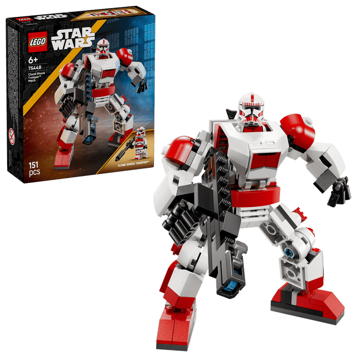 LEGO Star Wars 75448 Clone Shock Trooper Mech box front with the built mech