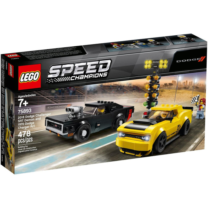 LEGO Speed Champions 75893 2018 Dodge Challenger SRT Demon and 1970 Dodge Charger R T