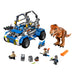 LEGO Jurassic World 75918 T. rex Tracker contents: tracker vehicle, T. rex, motorbike and 3 minifigures