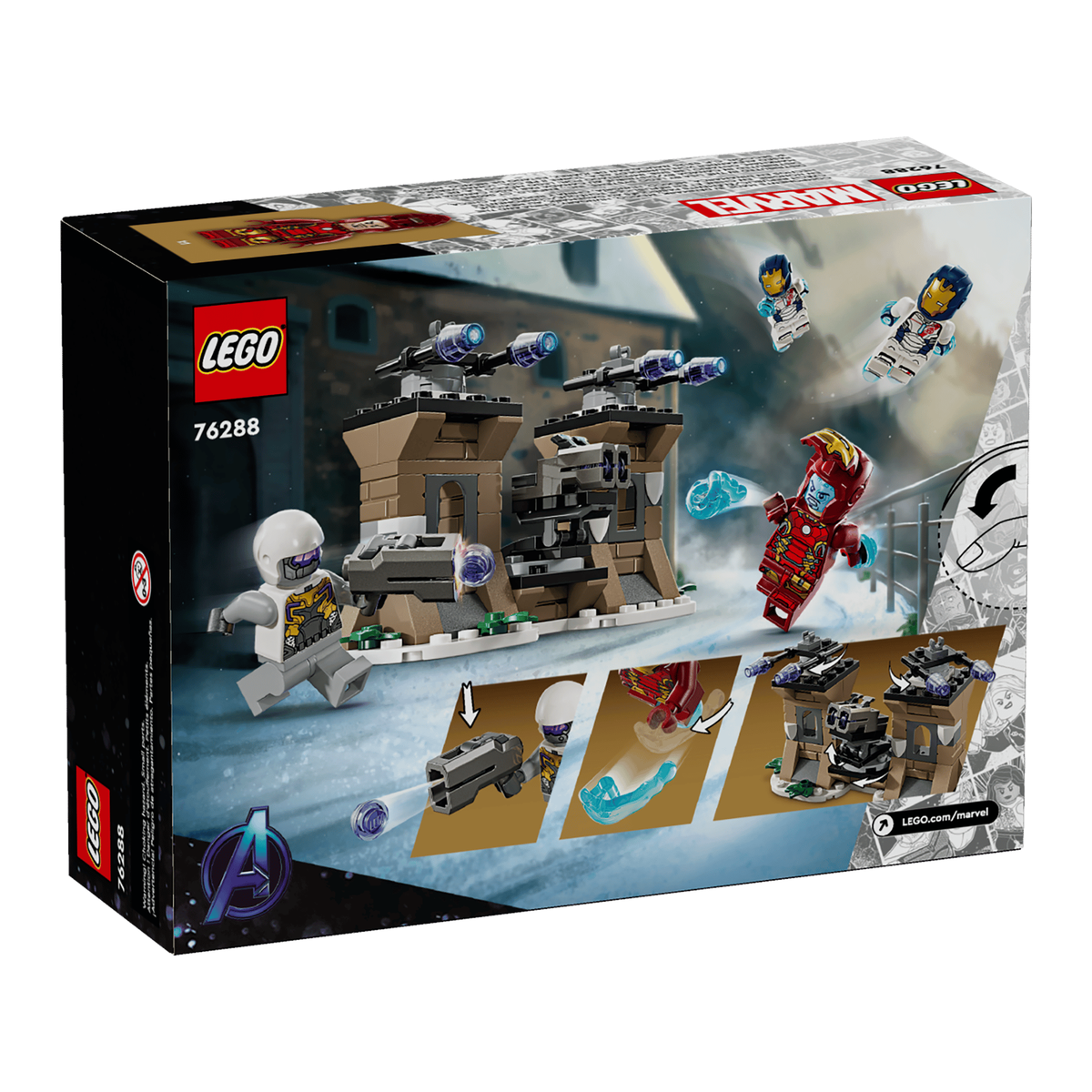 LEGO Marvel 76288 Iron Man & Iron Legion vs. Hydra Soldier box back