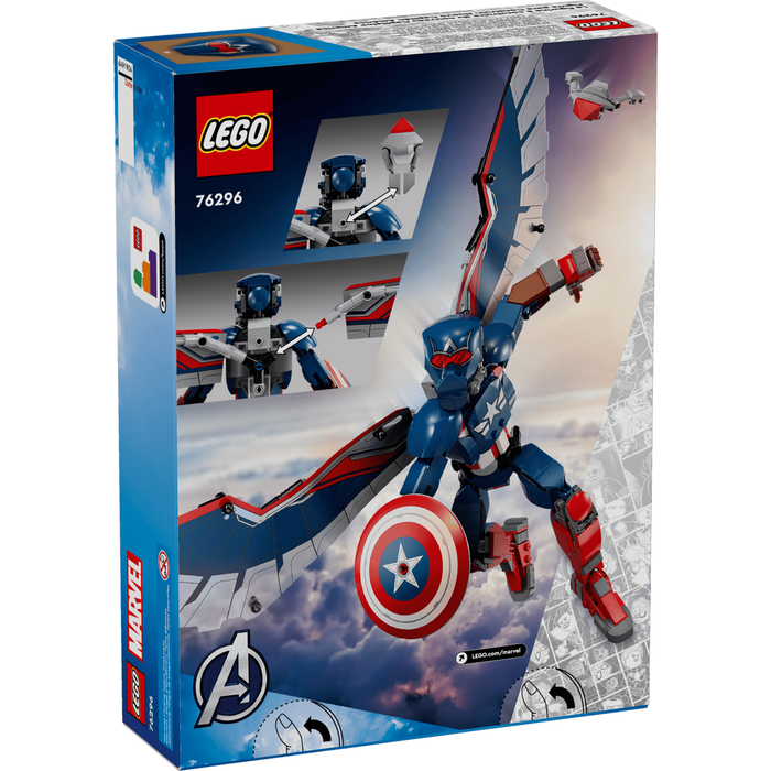 LEGO Marvel 76296 New Captain America Construction Figure box back